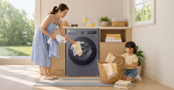 Stay Fresh Through Summer Days with LG’s Smart Front Load Washer Dryer Combo
